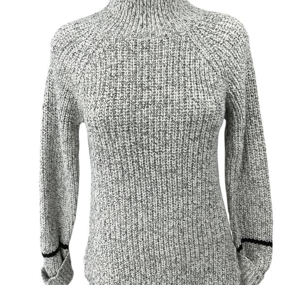 RD Style Women's Gray Turtleneck Knit Long Sleeve Pullover Sweater Top Size S - Picture 3 of 5